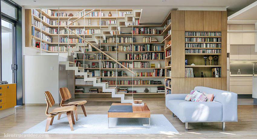 THIẾT KẾ TỦ SÁCH - CẦU THANG - KHÔNG GIAN TIỆN ÍCH