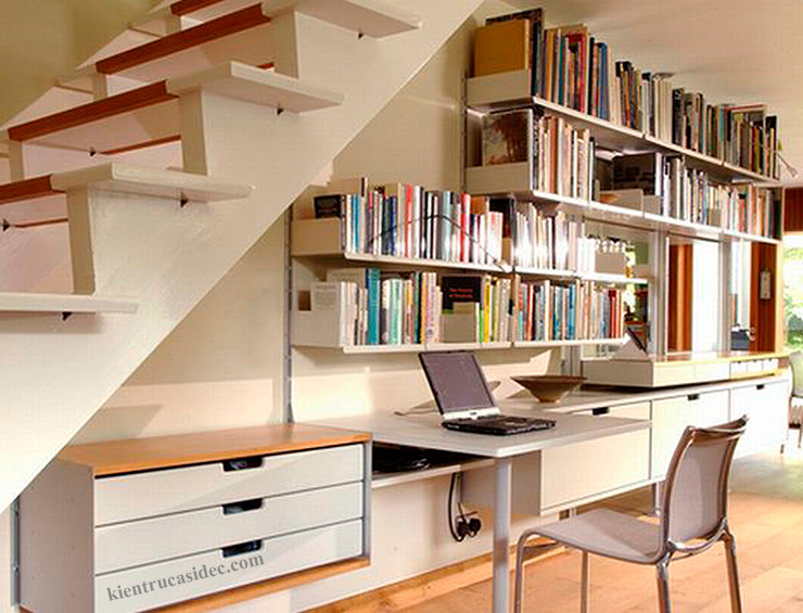 THIẾT KẾ TỦ SÁCH - CẦU THANG - KHÔNG GIAN TIỆN ÍCH